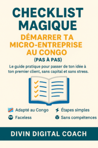 Checklist " démarrer une micro entreprise au Congo ( pas a pas)"