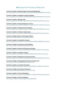 Formations catalogue