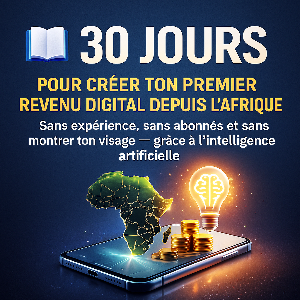 30 JOURS POUR CRÉER TON PREMIER REVENU DIGITAL DEPUIS L’AFRIQUE grâce à l’intelligence artificielle